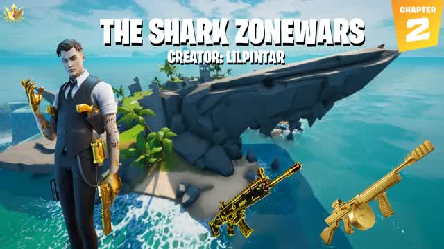 THE SHARK ZONEWARS — Fortnite Creative map cover art