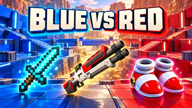 🎮 Game On: RED VS BLUE — Fortnite Creative map cover art