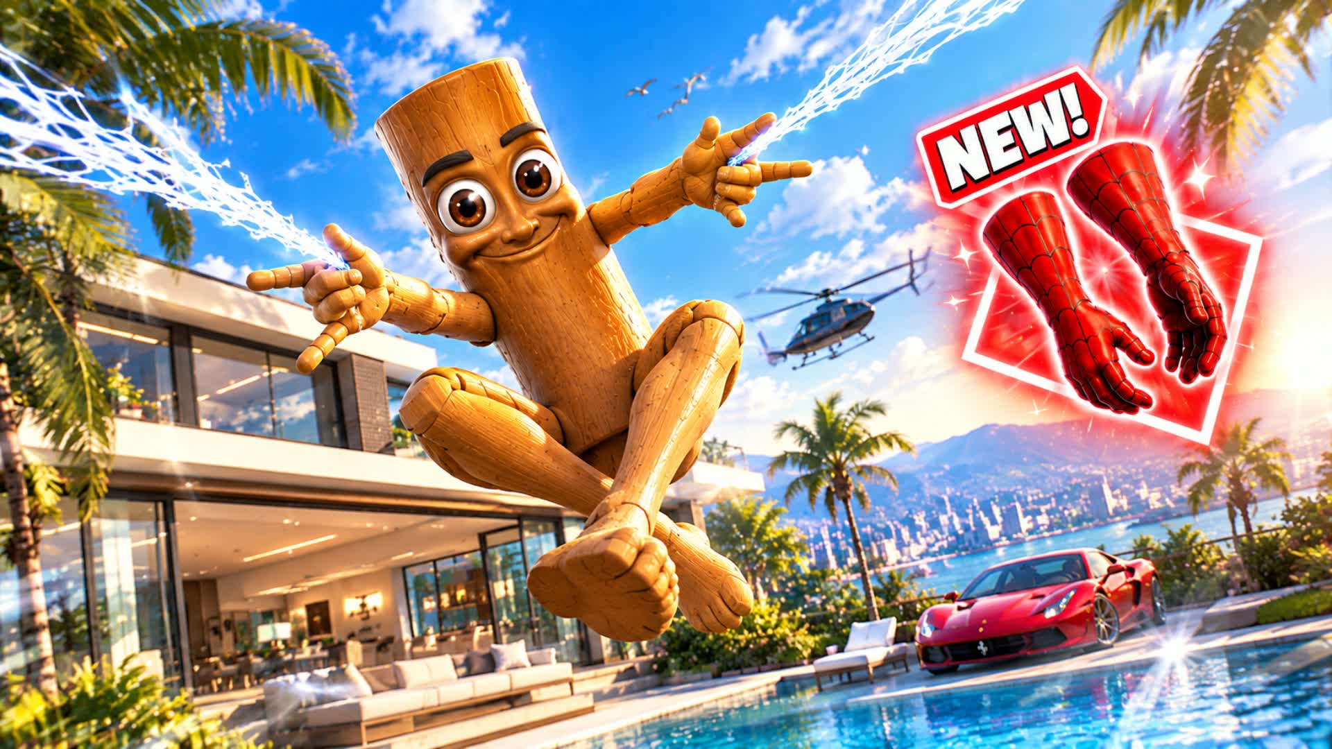 ⭐️SPIDER CITY DRIVE 🔫 GUN GAME NEW! — Fortnite Creative map