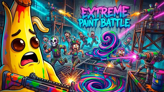 EXTREME PAINT BATTLE — Fortnite Creative map cover art