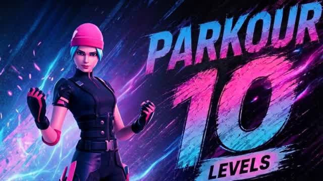 🔥PARKOUR 10 LEVELS🔥(6777) — Fortnite Creative map cover art
