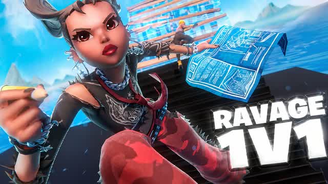 RAVAGE 1V1 BUILD FIGHT — Fortnite Creative map cover art