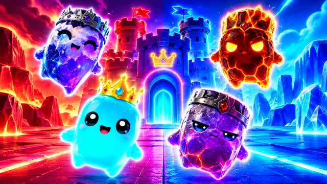 🌋 Red vs Blue ❄️ Lava vs Ice — Fortnite Creative map cover art