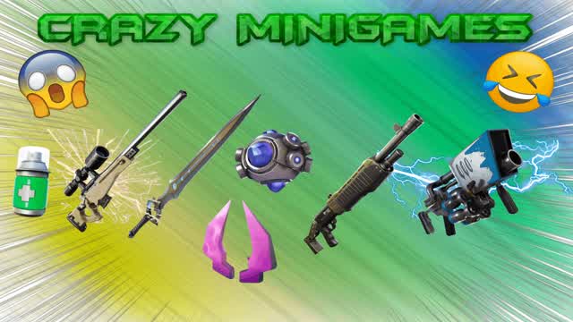 🎁CRAZY MINIGAMES🎁 — Fortnite Creative map cover art
