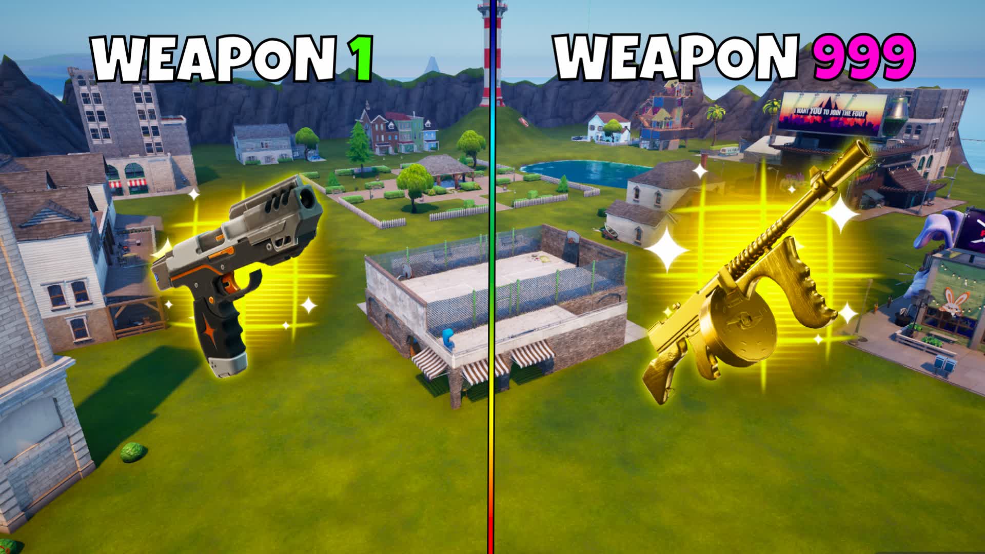 EPIC GUN GAME ONE SHOT 🎯 — Fortnite Creative map