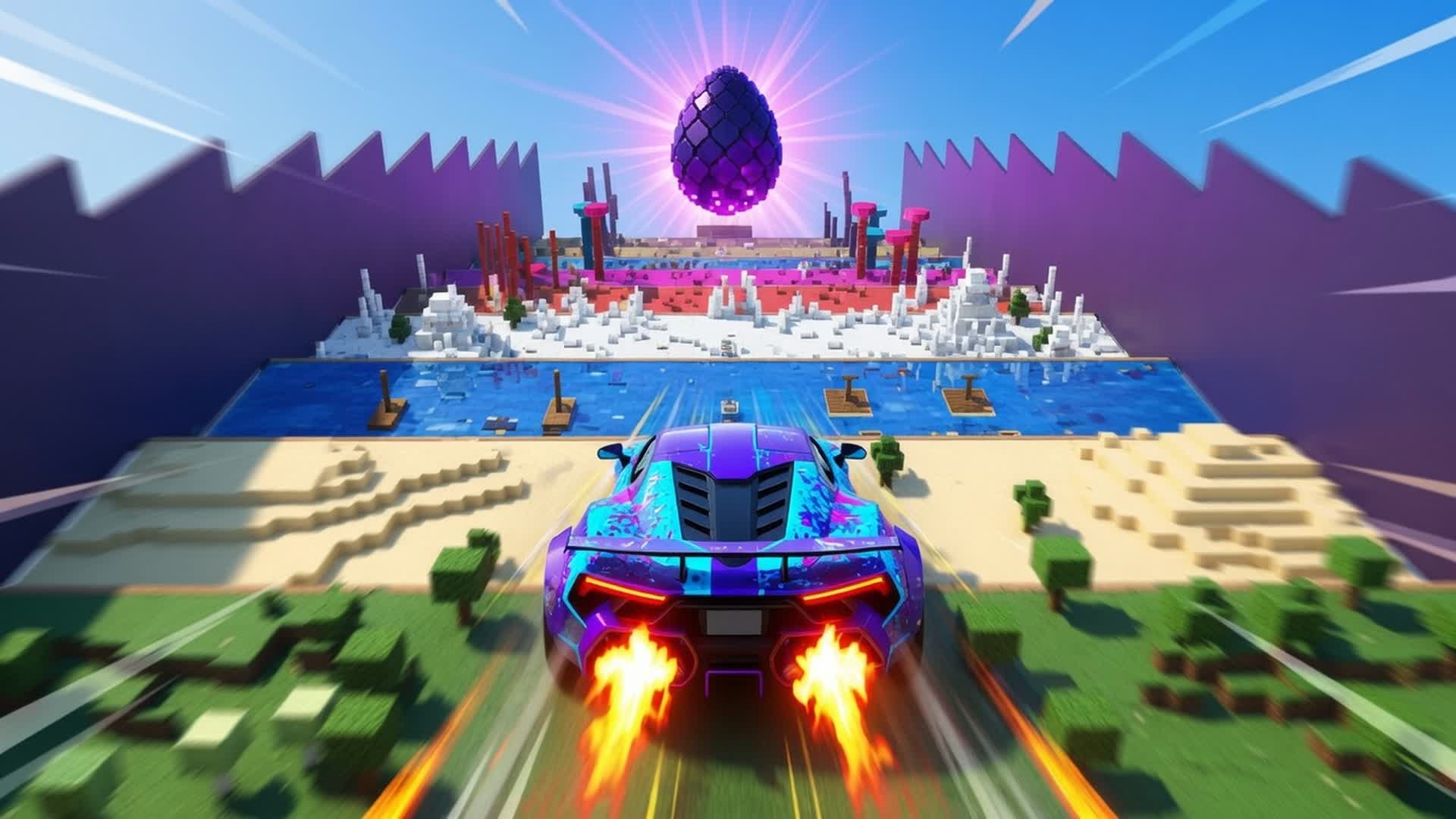BLOCKY CARS MEGA JUMP RAMP — Fortnite Creative map