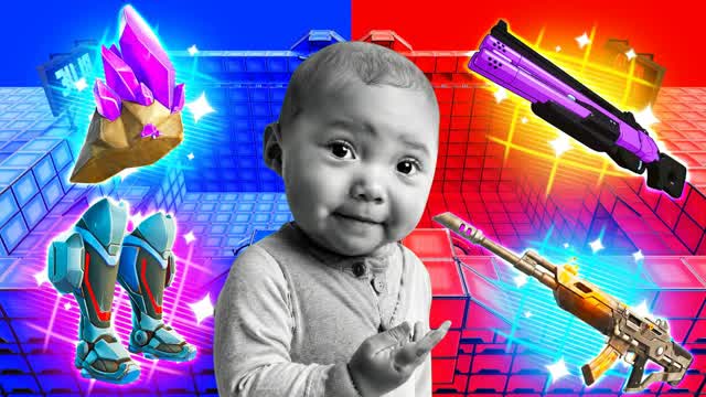 CRAZY RED VS BLUE 🔴🔵 BABY MEME — Fortnite Creative map cover art