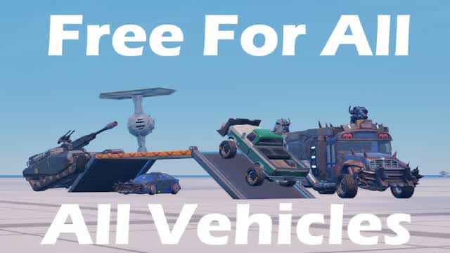 Free for all Vehicles — Fortnite Creative map cover art