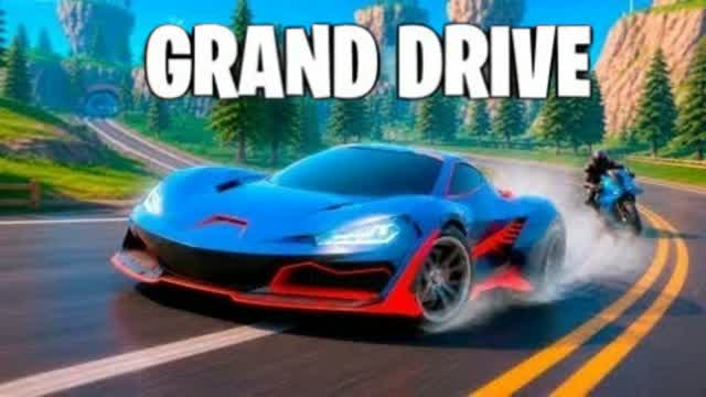 THE GRAND CRAZY DRIVE 🌄 — Fortnite Creative map cover art