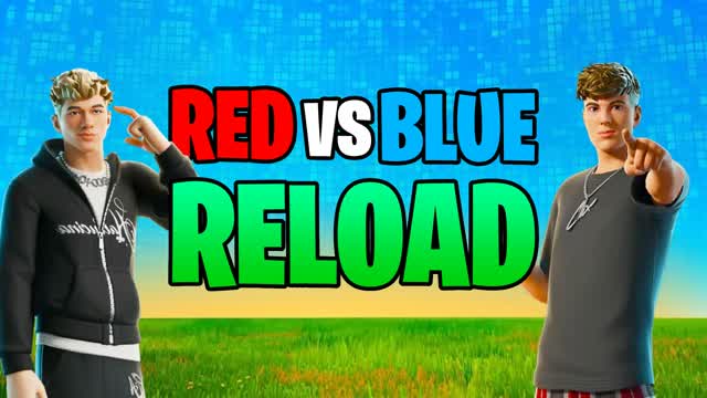 RED VS BLUE 1v1v1 RELOAD إعادة تحميل — Fortnite Creative map