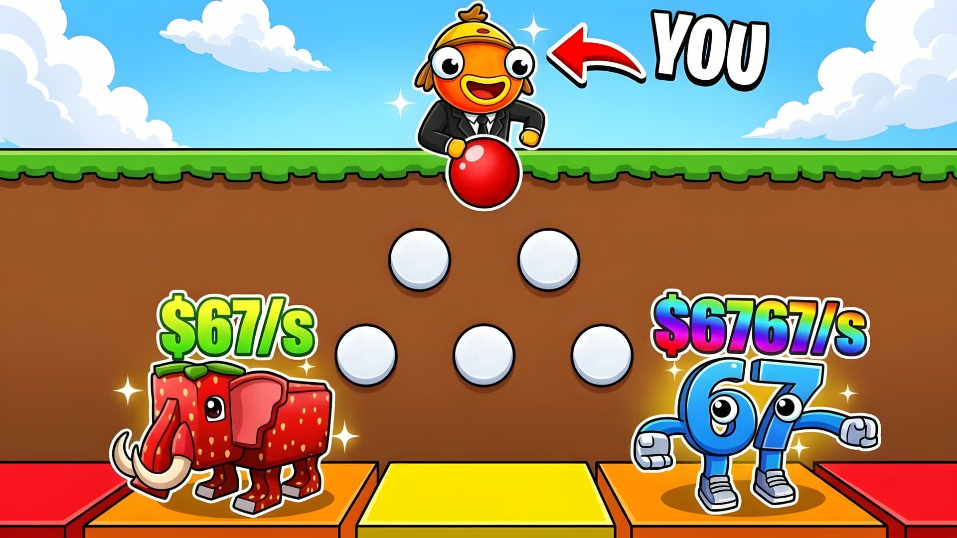 Drop Balls For Brainrots — Fortnite Creative map