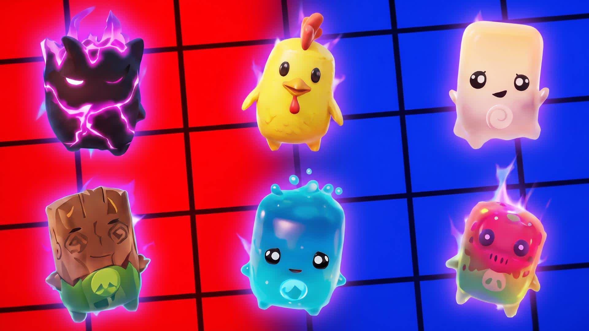 RED VS BLUE🔴🔵ALL NUKES — Fortnite Creative map