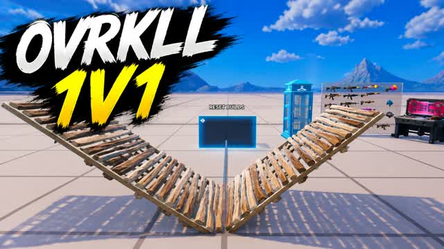 OVRKLL 1v1 ZERO DELAY V2 — Fortnite Creative map cover art