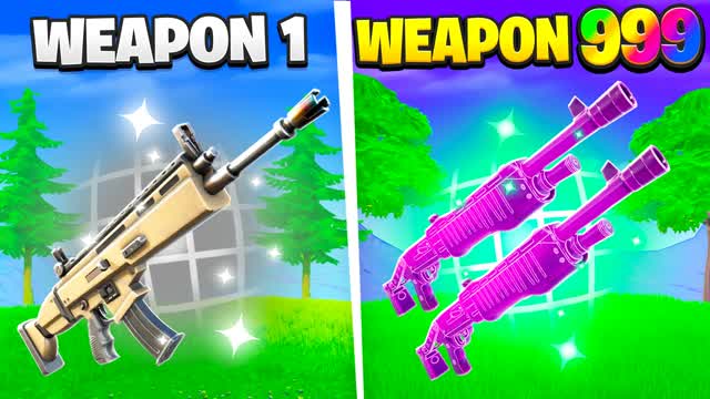 SUPER GUN GAME — Fortnite Creative map cover art