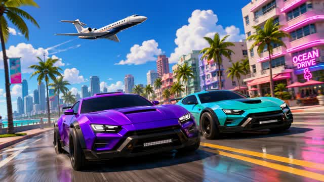 🏙️ Miami Drive Zombies 🧟 — Fortnite Creative map cover art