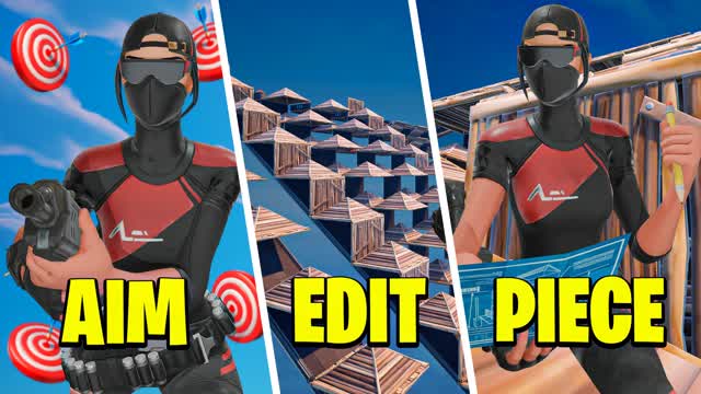 🎯Aim Edit Piece Control & 1v1 — Fortnite Creative map