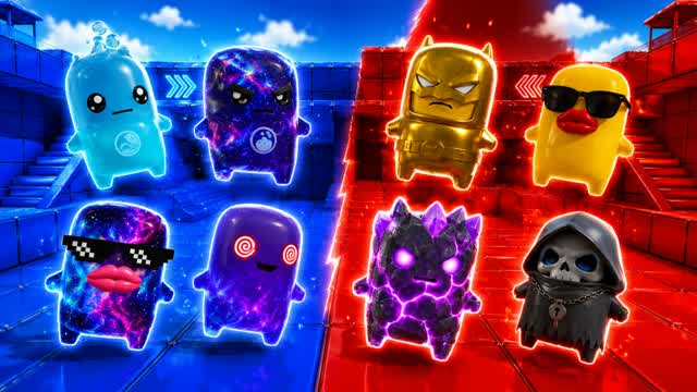 RED VS BLUE 🔵🔴 AURA6767 — Fortnite Creative map cover art