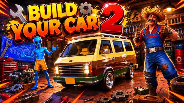 BUILD YOUR CAR TYCOON 2 — Fortnite Creative map cover art