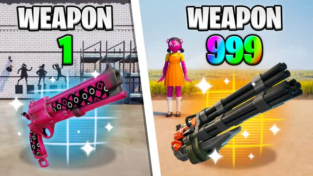 SQUID GUN GAME 문어 게임 — Fortnite Creative map cover art