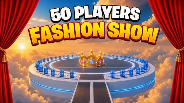 👑 Fashion Show الكبينه (50) لاعب — Fortnite Creative map cover art