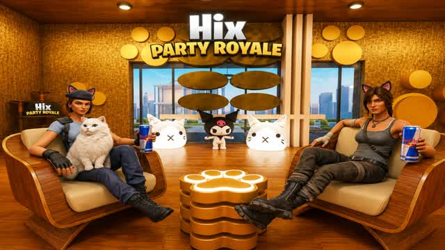 Hix PARTY ROYALE 2.0 — Fortnite Creative map cover art