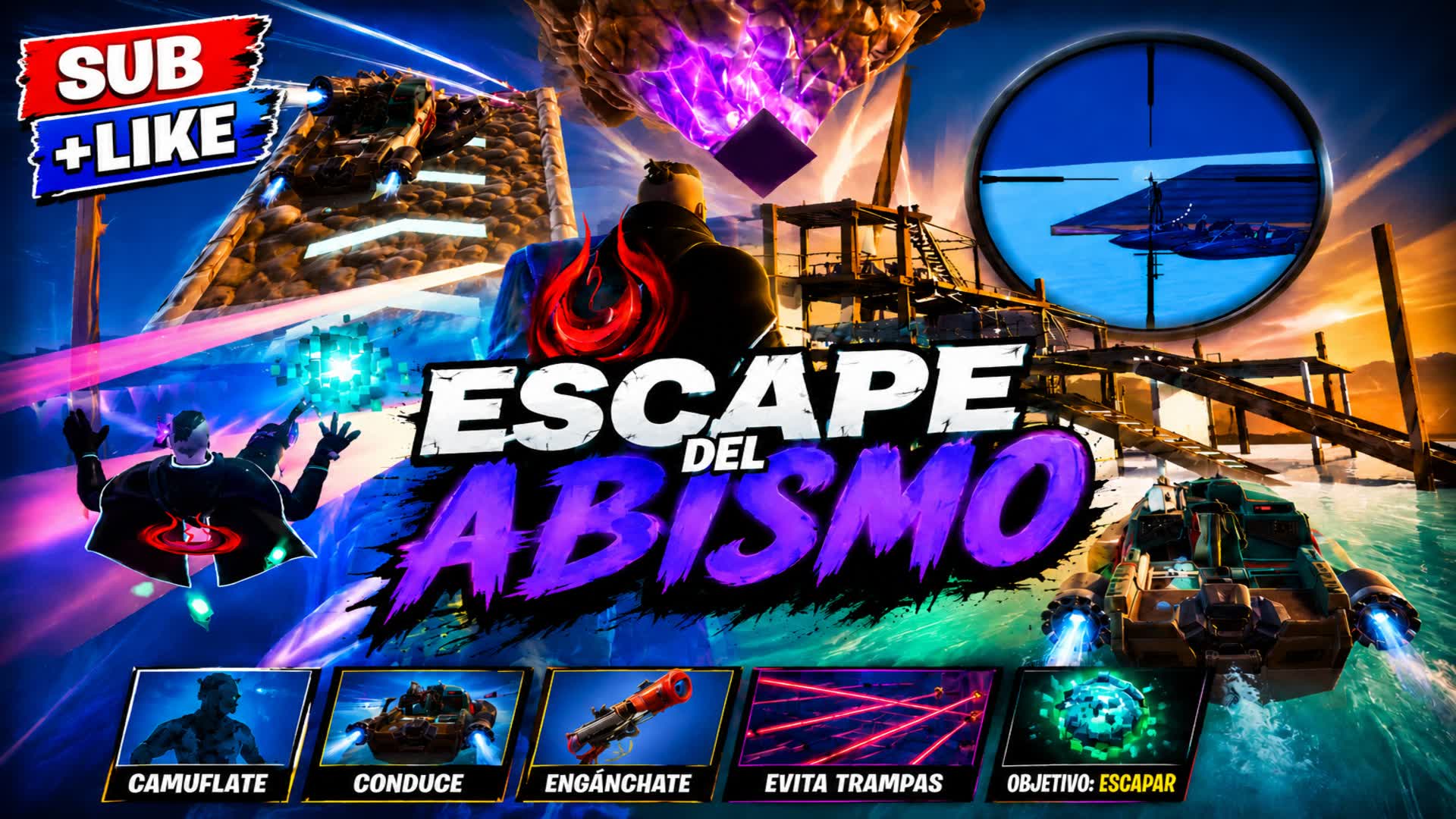 ESCAPE DEL ABISMO — Fortnite Creative map