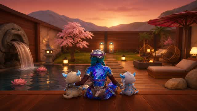Chill House Party 🌴✨ — Fortnite Creative map