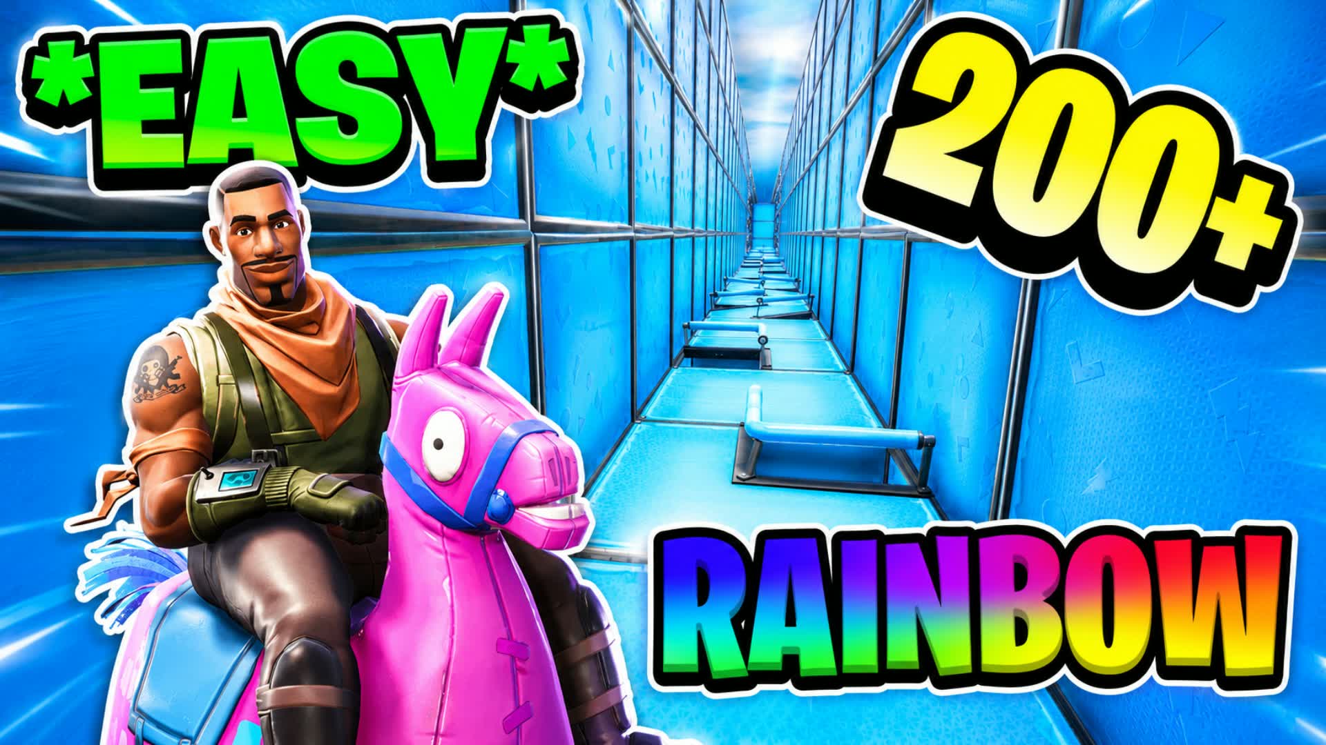 200+ RAINBOW PARKOUR — Fortnite Creative map