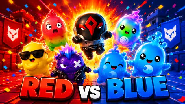🏆 RED vs BLUE Infinite Fun Wa — Fortnite Creative map