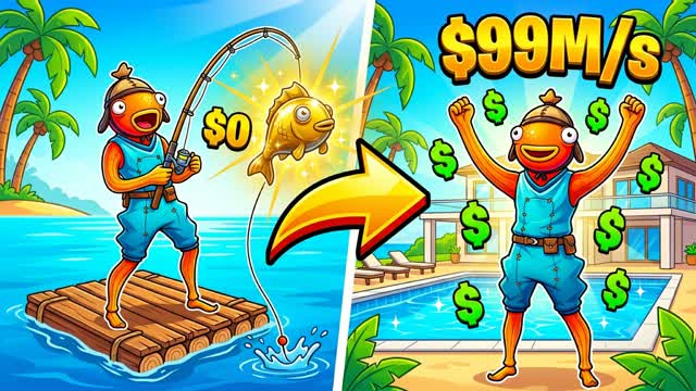 CATCH THE FISH [TYCOON] — Fortnite Creative map cover art
