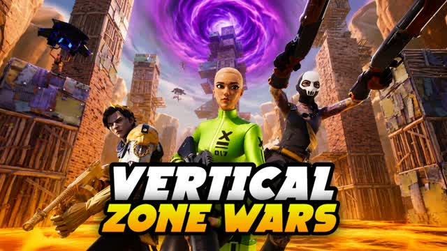 VERTICAL ZONE WARS TRIO — Fortnite Creative map cover art