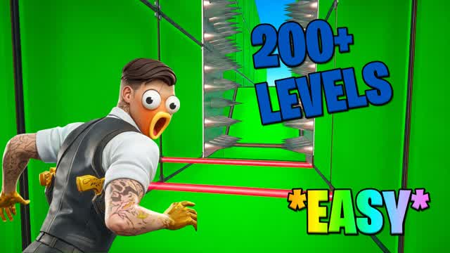 200+ EASY PARKOUR DEATHRUN 🏃 — Fortnite Creative map cover art