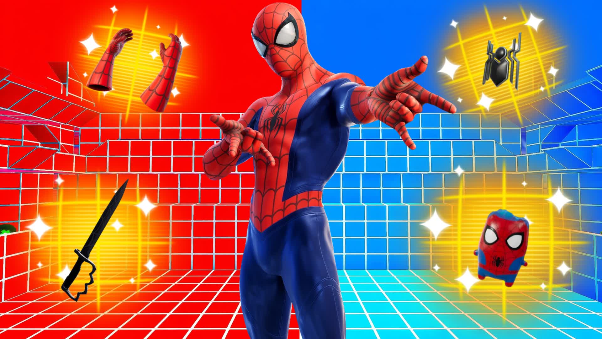 💙SPIDER RED VS BLUE MAN❤️ — Fortnite Creative map