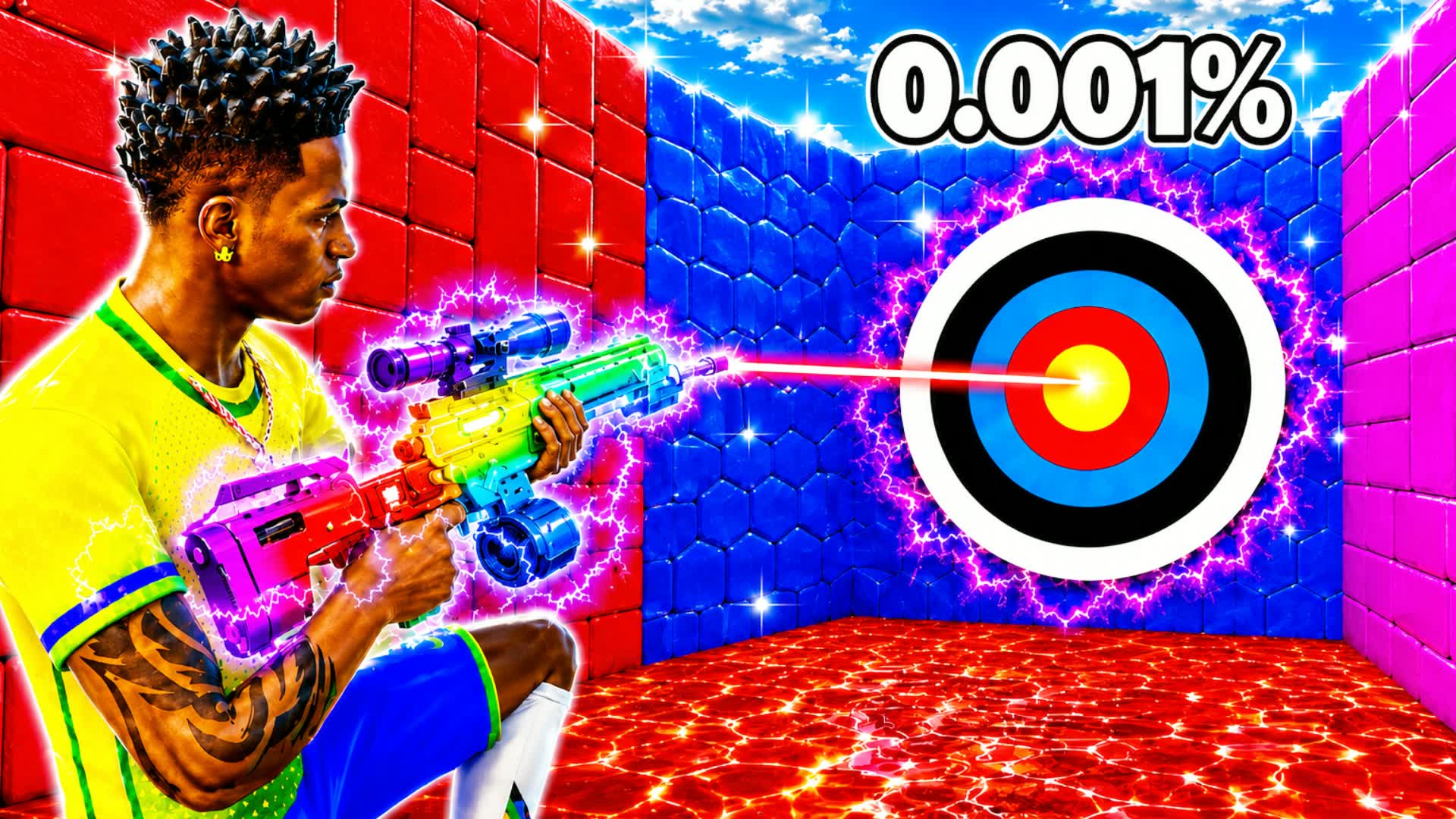 🌋 MAGMA WORLD TRICKSHOT PARKOUR 🪨 — Fortnite Creative map