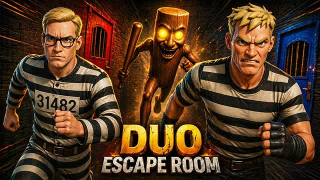 DUO ESCAPE ROOM SAHUR — Fortnite Creative map cover art