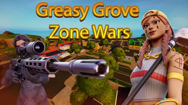 OG Greasy Grove Zone Wars — Fortnite Creative map cover art