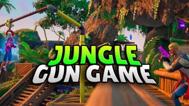 Gun Game 🌴 Jungle Island 🌿 — Fortnite Creative map cover art