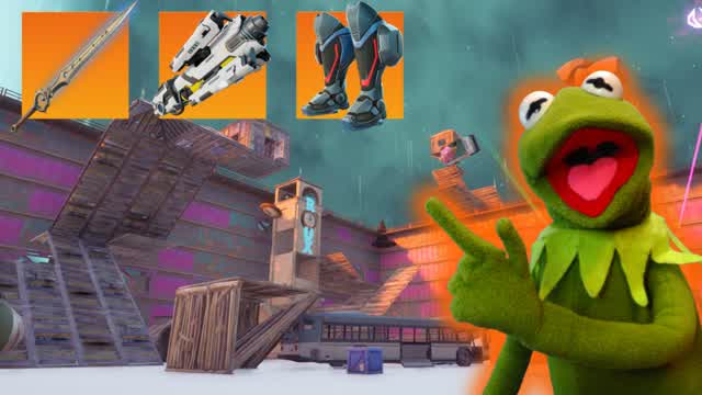 Kermit the frog 50 player Free for all — Fortnite Creative map cover art