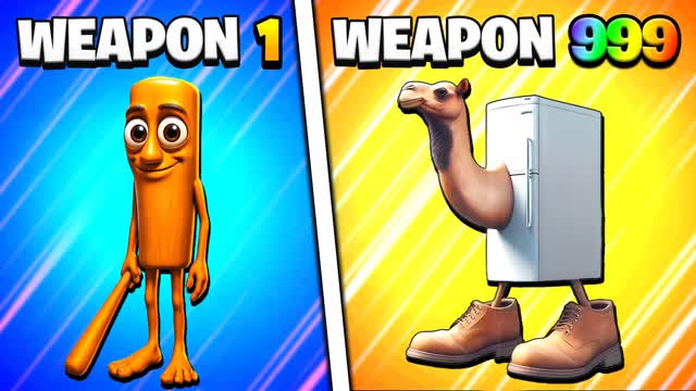 🧠MEGA BRAINROT GUN GAME🔫ONE SHOT🎯 — Fortnite Creative map cover art