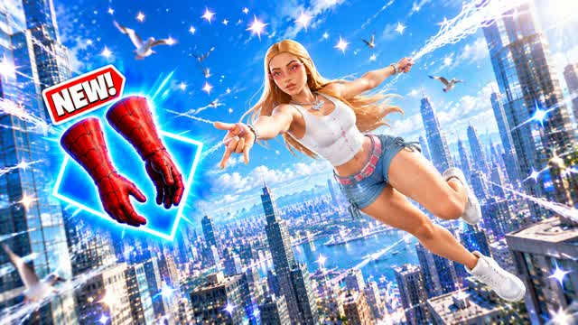 🎯SPIDER CITY AND GUN GAME[][][]😎 — Fortnite Creative map cover art