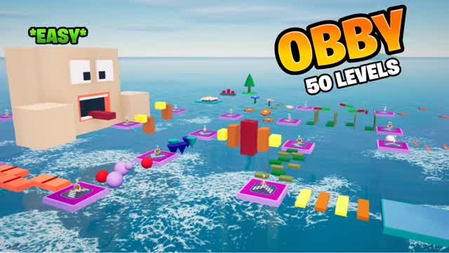 SUPER 50+ LEVEL OBBY! — Fortnite Creative map cover art