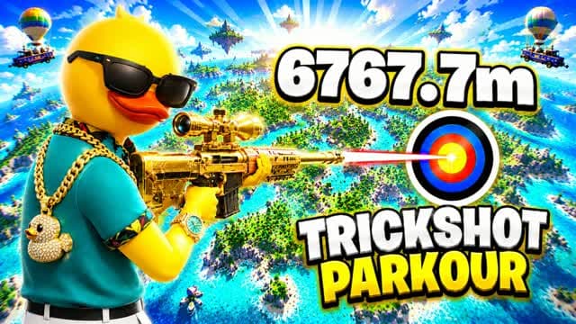 π¦ DUCK TRICK SHOT PARKOUR 125+ π¦ β Fortnite Creative map