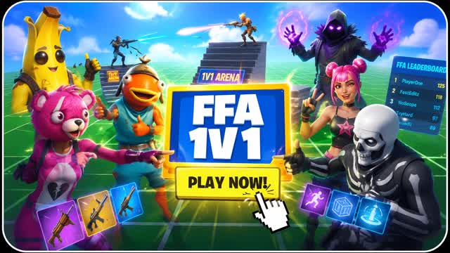 FFA 1v1 ARENA — Fortnite Creative map cover art