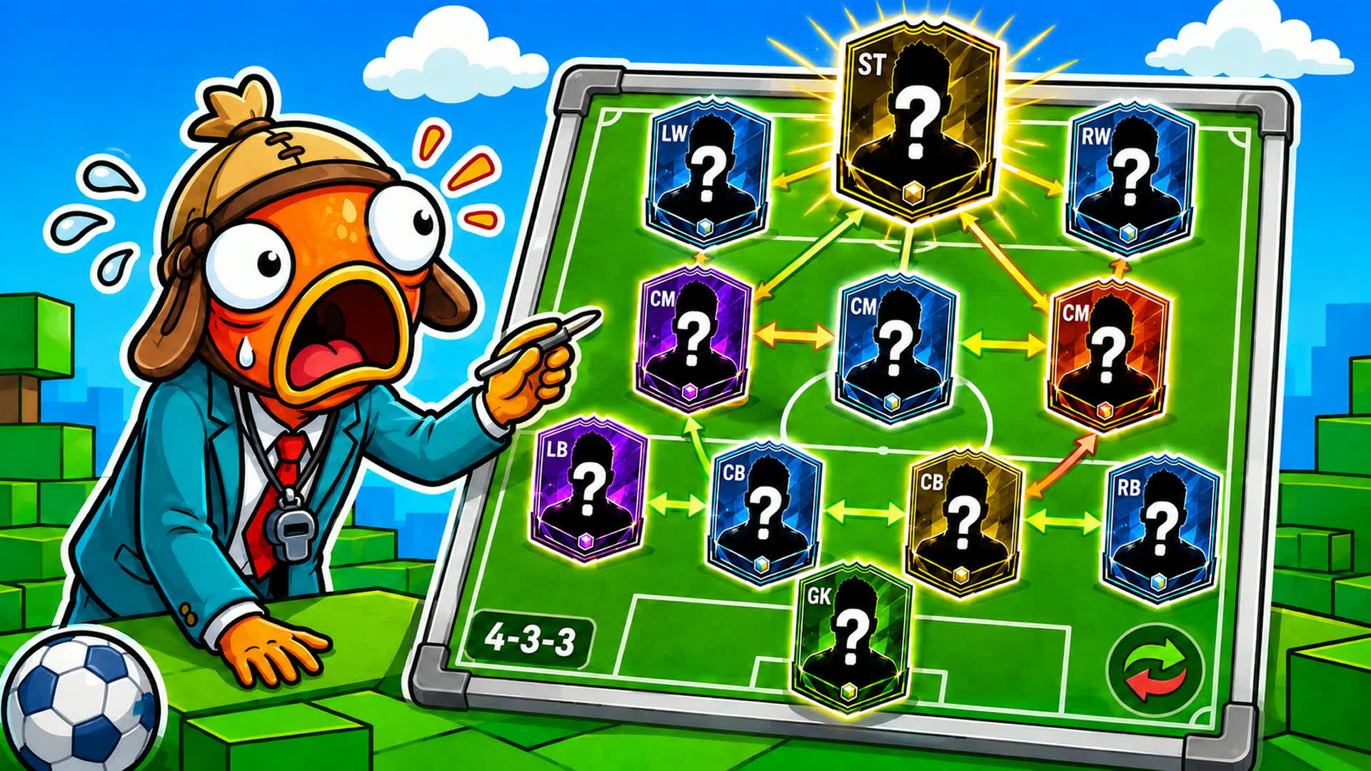 CARD DRAFT [BUILD A SOCCER TEAM] — Fortnite Creative map