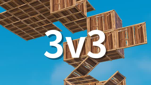 3v3のシンプルなタイマン場（ランダムアイテムでラウンド100です） — Fortnite Creative map cover art