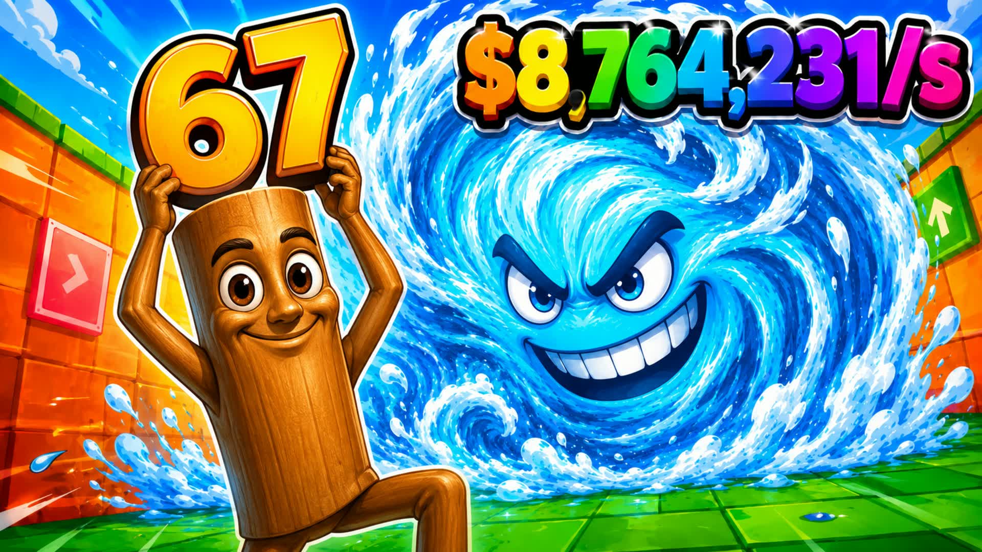 67 Escape The Tsunami For Brainrot 💸 — Fortnite Creative map