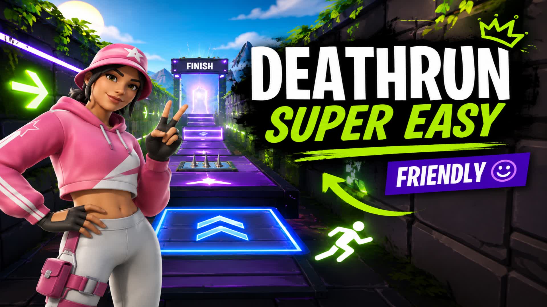 Super Easy Deathrun Parkour — Fortnite Creative map