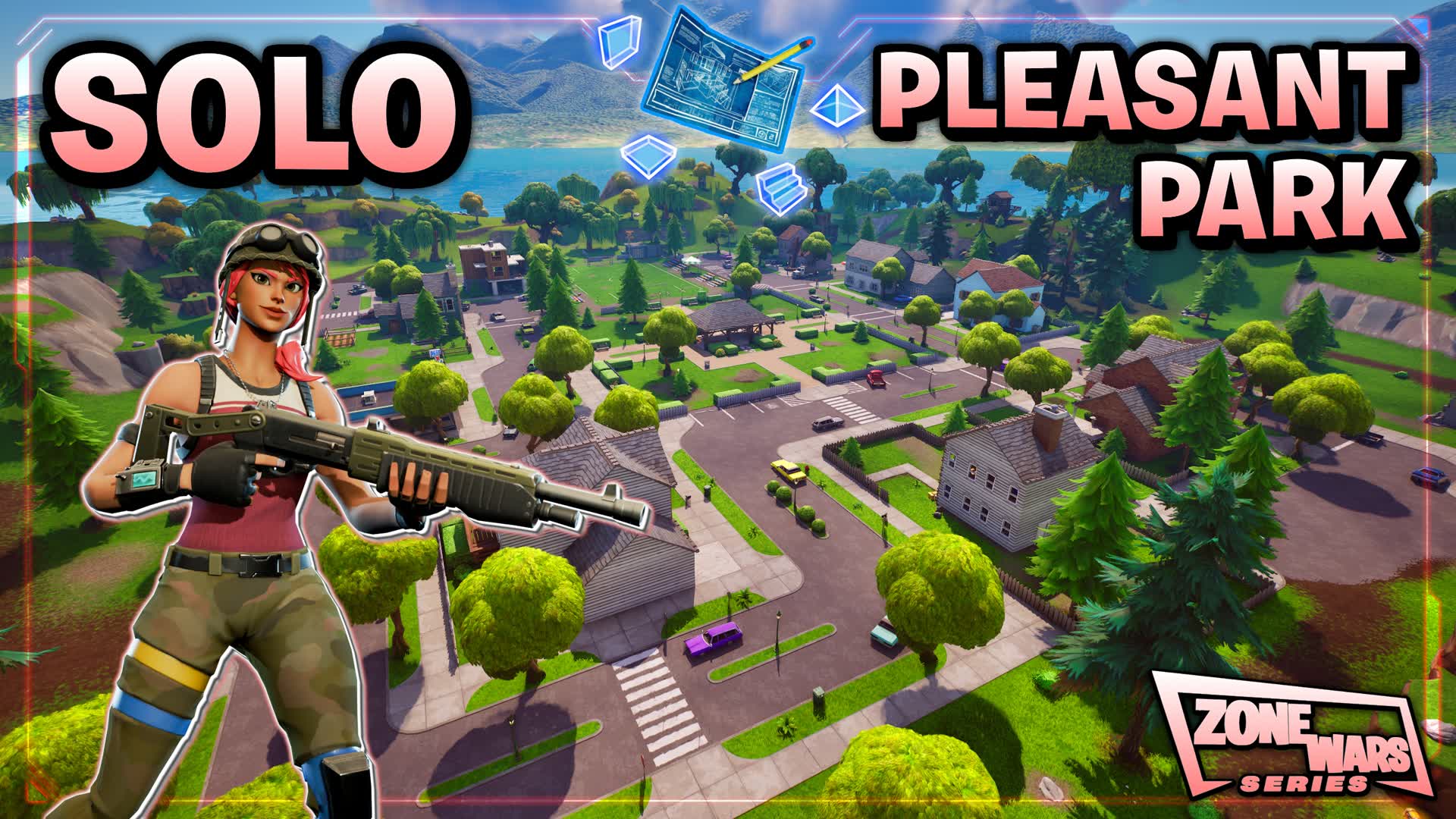(Solo👤) Pleasant Zone Wars [Series] — Fortnite Creative map