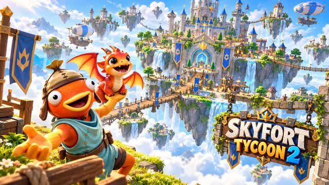 SKYFORT TYCOON 2 — Fortnite Creative map cover art