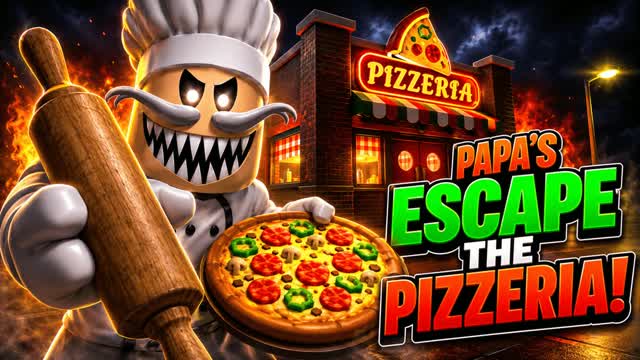ESCAPE PAPA'S PIZZERIA🍕 — Fortnite Creative map cover art